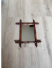 Miroir bambou ancien vintage 50x42cm