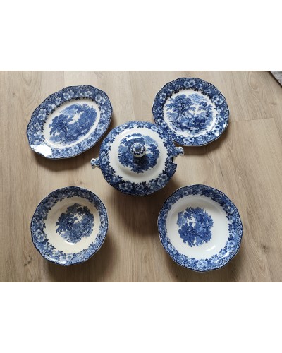 WOODLAND Enoch Wedgwood Soupère + 2 plats+ 2 saladiers  vintage 1970