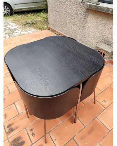 Table et 4 Chaises Modèle Fusion par Sandra Kragnert pour Ikea, Suède, 1990s