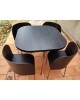 Table et 4 Chaises Modèle Fusion par Sandra Kragnert pour Ikea, Suède, 1990s