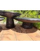 Trio de tables basses métal fil de fer vintage design italien GERVASONI 1882