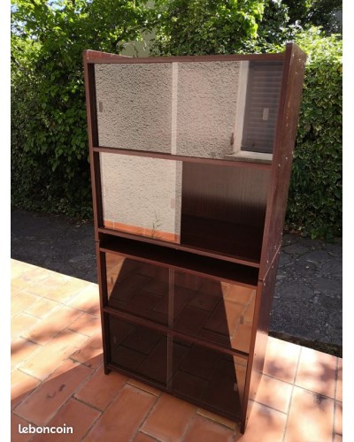 Paire de bibliothèques vitrées par D. Rozaffy – 1960
