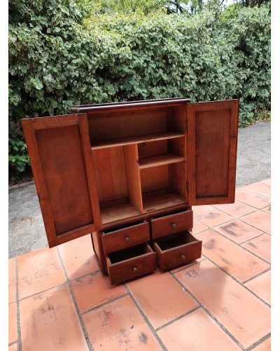 Ancienne Armoire à Pharmacie Murale en Bois