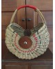 Grand panier ancien Demi Lune rotin vannerie