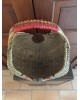 Grand panier ancien Demi Lune rotin vannerie