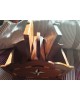 Ancienne boîte à couture coffret marqueterie vintage bois et ps