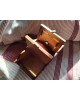 Ancienne boîte à couture coffret marqueterie vintage bois et ps