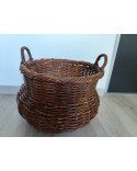 Panier Cache-pot rotin ancien vintage