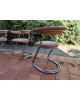 Esemble de 4 Fauteuils Salle à manger modernistes Suisses Zougoise Victoria Bauhaus vintage 1970