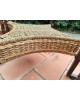 Table basse et 4 tabourets en corde & rotin 1970 vintage