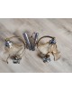 Paire d'appliques tulipe vintage années 70
