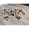 Paire d'appliques tulipe vintage années 70