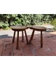 Paire de tabourets scandinaves en pin massif 1960 vintage