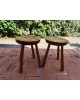 Paire de tabourets scandinaves en pin massif 1960 vintage