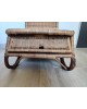 Fauteuil pliant de pique-nique en rotin vintage