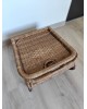Fauteuil pliant de pique-nique en rotin vintage
