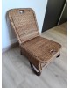 Fauteuil pliant de pique-nique en rotin vintage