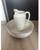 Nécessaire De Toilette Ancien Longchamp faïence broc pichet bassine cuvette art deco 1920
