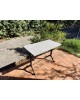 Table bistrot rectangulaire fer et plateau en Terrazzo vintage 1970