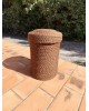 Panier cylindrique en corde vintage