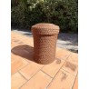 Panier cylindrique en corde vintage