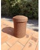 Panier cylindrique en corde vintage