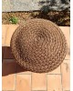 Panier cylindrique en corde vintage