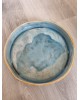 Cloche à fromage avce son plat en majolique faïence Victorienne antique  Art Nouveau