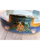 Cloche à fromage avce son plat en majolique faïence Victorienne antique  Art Nouveau