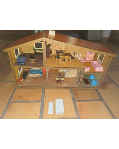Maison miniature meublée Lundby Suède NO Playmobil Vintage