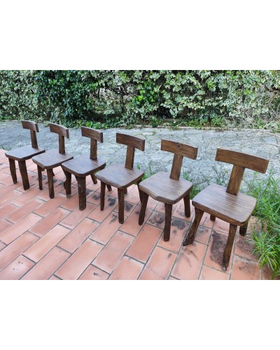 Chaises Olavi Hanninen en orme clair édition Mikko Nupponen 1950 set de 6
