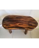 Table basse brutaliste orme massif forme libre, 1960s