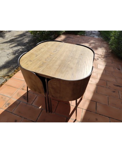 Table et 4 Chaises Modèle Fusion par Sandra Kragnert pour Ikea, Suède, 1990s