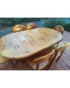 Ensemble Repas Table ronde extensible et 6 chaises scandinave en pin massif par Rainer Daumiller vintage