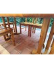 Ensemble Repas Table ronde extensible et 6 chaises scandinave en pin massif par Rainer Daumiller vintage
