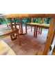 Ensemble Repas Table ronde extensible et 6 chaises scandinave en pin massif par Rainer Daumiller vintage