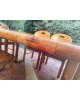 Ensemble Repas Table ronde extensible et 6 chaises scandinave en pin massif par Rainer Daumiller vintage