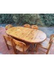Ensemble Repas Table ronde extensible et 6 chaises scandinave en pin massif par Rainer Daumiller vintage