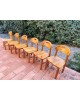 Ensemble Repas Table ronde extensible et 6 chaises scandinave en pin massif par Rainer Daumiller vintage