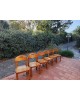 Ensemble Repas Table ronde extensible et 6 chaises scandinave en pin massif par Rainer Daumiller vintage