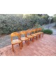 Ensemble Repas Table ronde extensible et 6 chaises scandinave en pin massif par Rainer Daumiller vintage