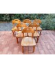 Ensemble Repas Table ronde extensible et 6 chaises scandinave en pin massif par Rainer Daumiller vintage
