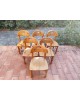 Ensemble Repas Table ronde extensible et 6 chaises scandinave en pin massif par Rainer Daumiller vintage