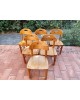 Ensemble Repas Table ronde extensible et 6 chaises scandinave en pin massif par Rainer Daumiller vintage