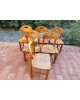 Ensemble Repas Table ronde extensible et 6 chaises scandinave en pin massif par Rainer Daumiller vintage