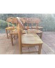 Ensemble Repas Table ronde extensible et 6 chaises scandinave en pin massif par Rainer Daumiller vintage