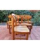 Ensemble Repas Table ronde extensible et 6 chaises scandinave en pin massif par Rainer Daumiller vintage