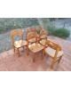 Ensemble Repas Table ronde extensible et 6 chaises scandinave en pin massif par Rainer Daumiller vintage