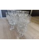 Série de 6 grands verres à pieds + 8 petits Cristal d'Arques Eau & VinAnnées 70