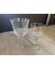Série de 6 grands verres à pieds + 8 petits Cristal d'Arques Eau & VinAnnées 70